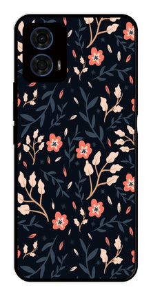 Floral Pattern Metal Mobile Case for Moto G24 Pro