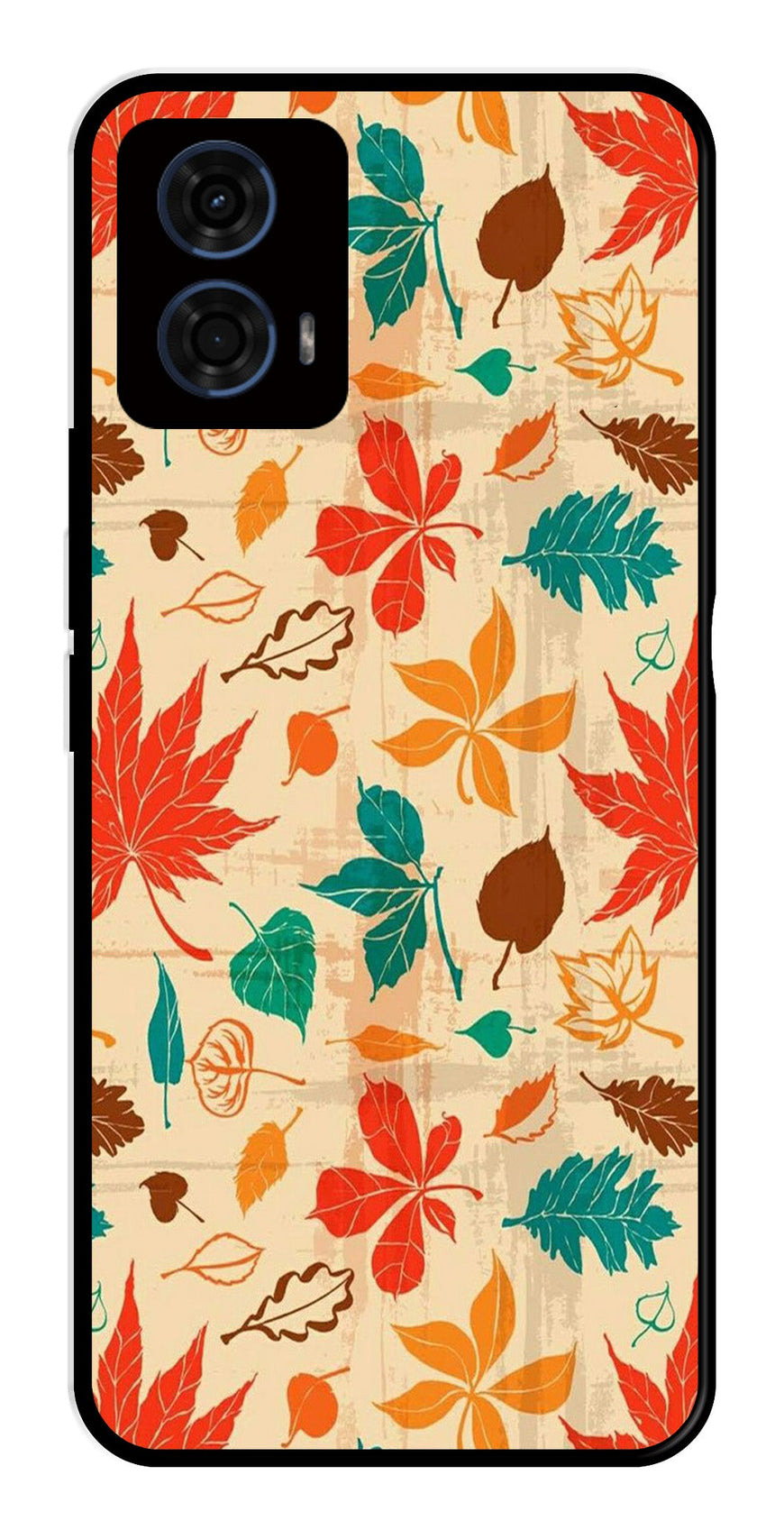 Leafs Design Metal Mobile Case for Moto G24 Pro   (Design No -14)
