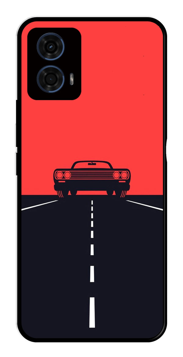 Car Lover Metal Mobile Case for Moto G24   (Design No -21)