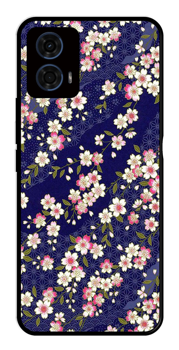Flower Design Metal Mobile Case for Moto G24 Pro   (Design No -25)