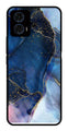 Blue Marble Metal Mobile Case for Moto G24   (Design No -34)