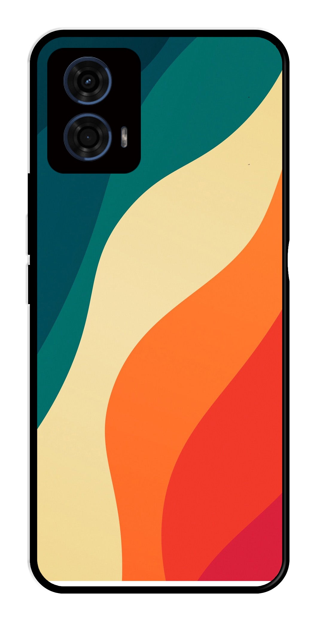 Muted Rainbow Metal Mobile Case for Moto G24 Pro   (Design No -39)