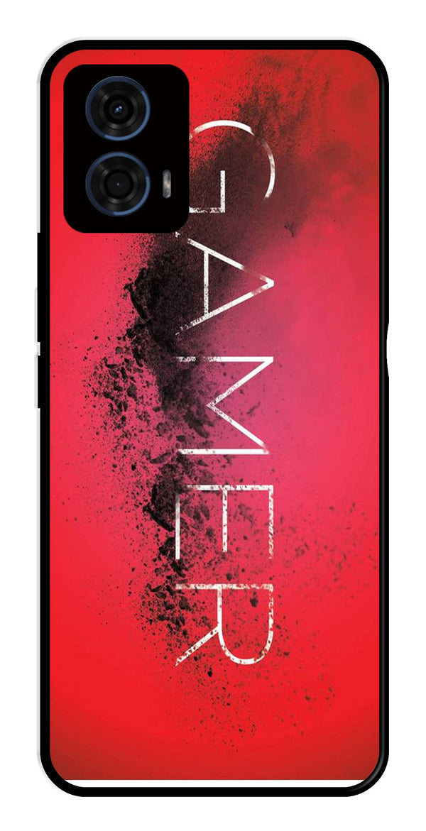 Gamer Pattern Metal Mobile Case for Moto G24 Pro   (Design No -41)