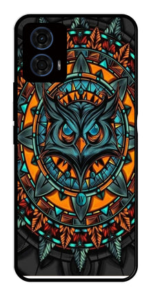 Owl Pattern Metal Mobile Case for Moto G24