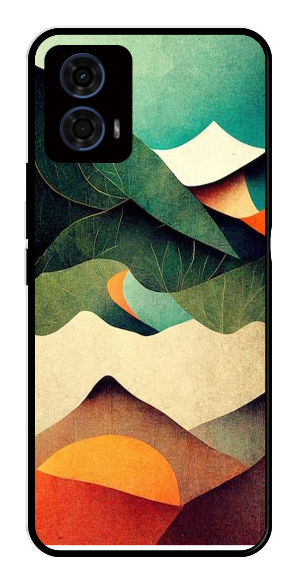 MultiColor Pattern Metal Mobile Case for Moto G24 Pro   (Design No -43)