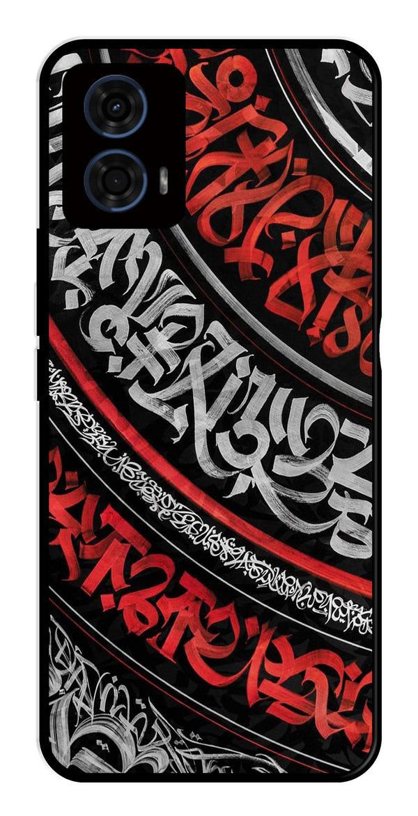 Qalander Art Metal Mobile Case for Moto G24   (Design No -49)
