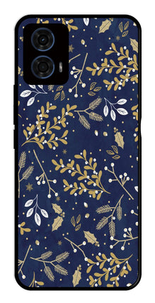 Floral Pattern  Metal Mobile Case for Moto G24