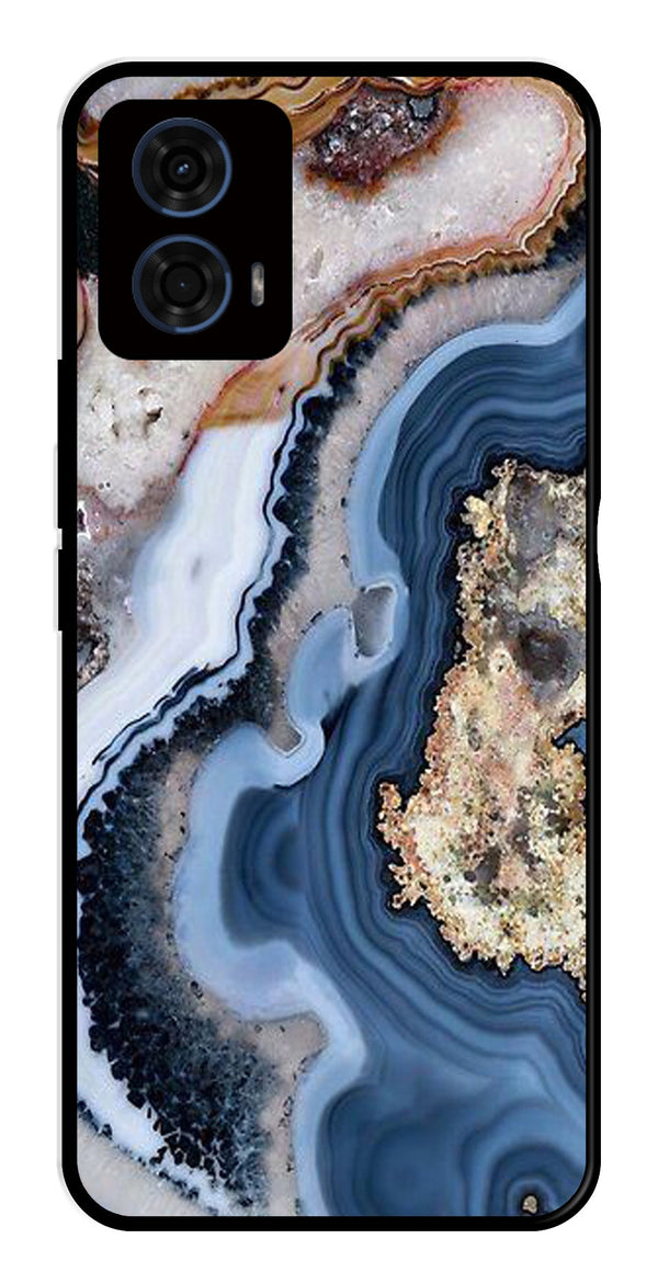 Marble Design Metal Mobile Case for Moto G24   (Design No -53)
