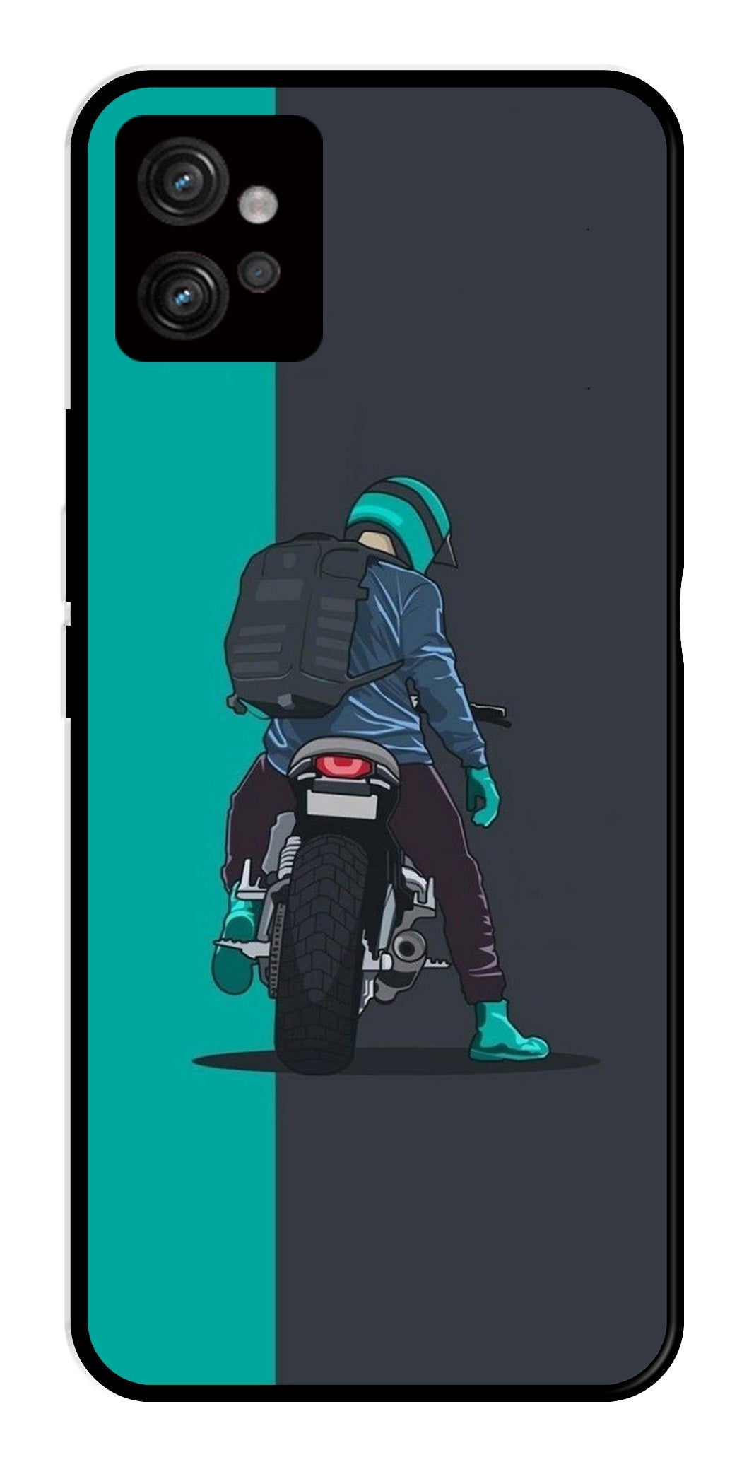 Bike Lover Metal Mobile Case for Moto G32   (Design No -05)