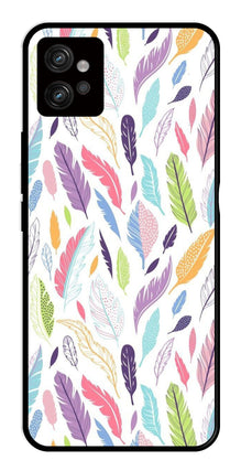 Colorful Feathers Metal Mobile Case for Moto G32