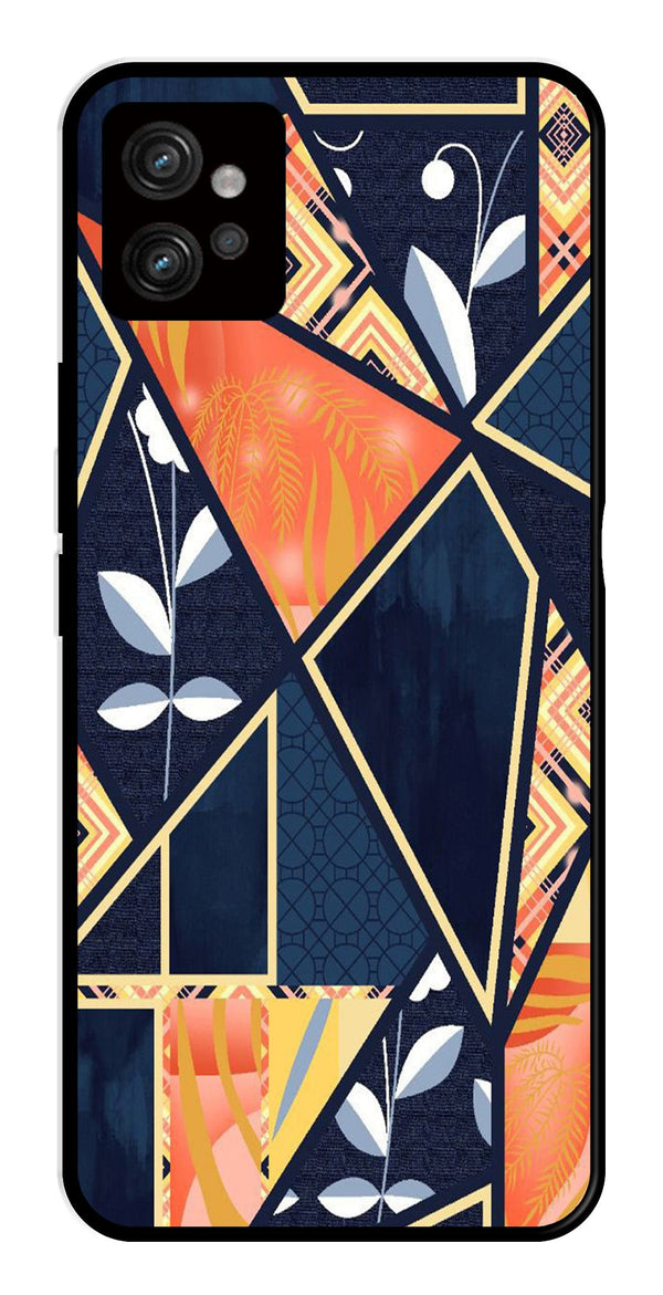 Marble Design Metal Mobile Case for Moto G32   (Design No -07)