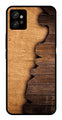 Wooden Design Metal Mobile Case for Moto G32   (Design No -13)