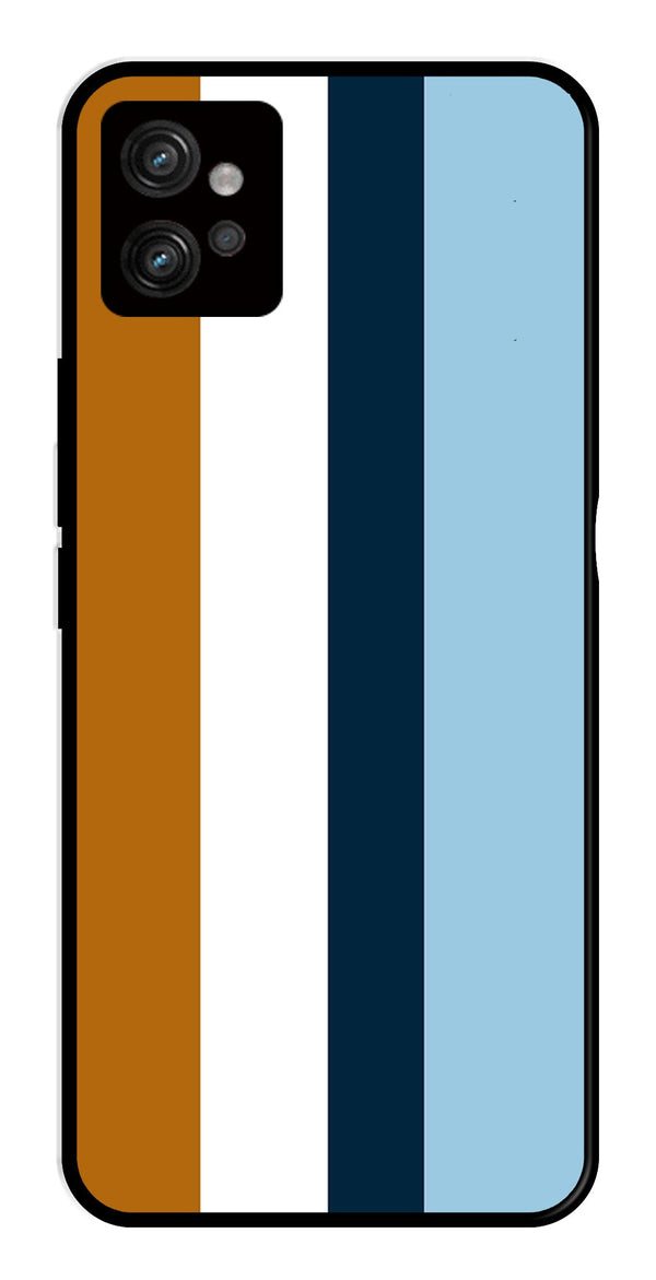 MultiColor Pattern Metal Mobile Case for Moto G32   (Design No -17)