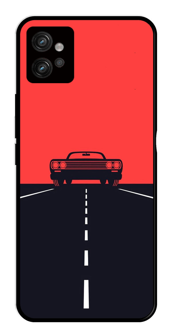 Car Lover Metal Mobile Case for Moto G32   (Design No -21)