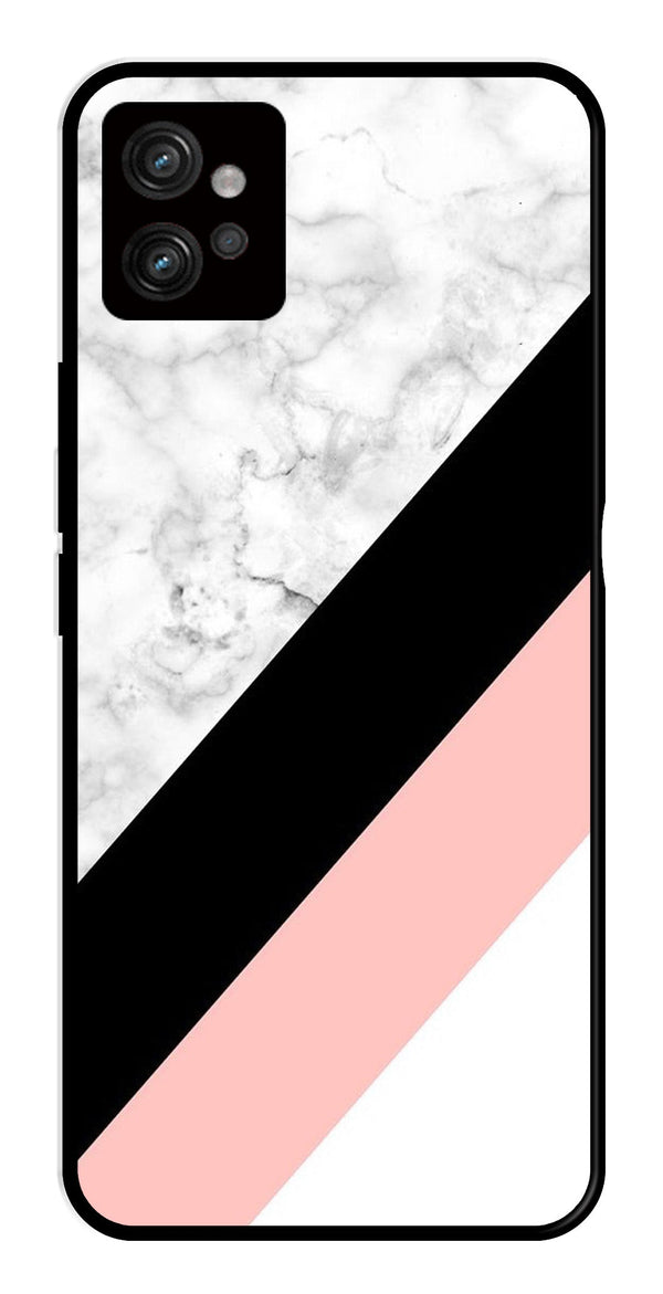 Marble Design Metal Mobile Case for Moto G32   (Design No -24)