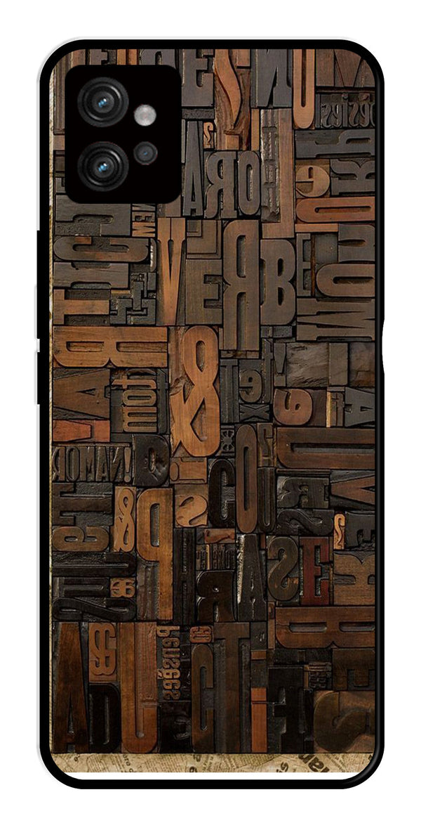 Alphabets Metal Mobile Case for Moto G32   (Design No -32)