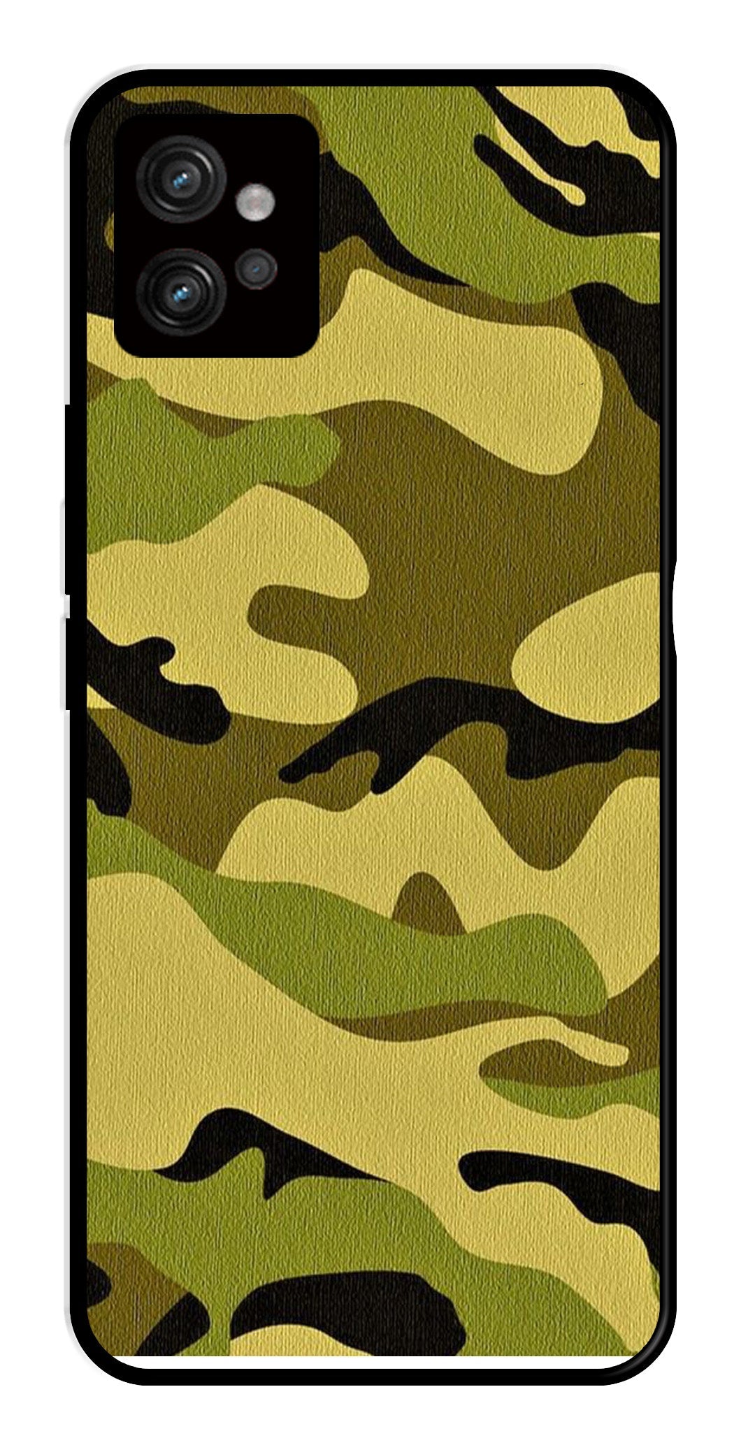 Army Pattern Metal Mobile Case for Moto G32   (Design No -35)