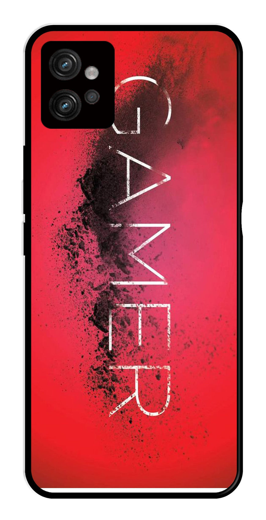 Gamer Pattern Metal Mobile Case for Moto G32   (Design No -41)