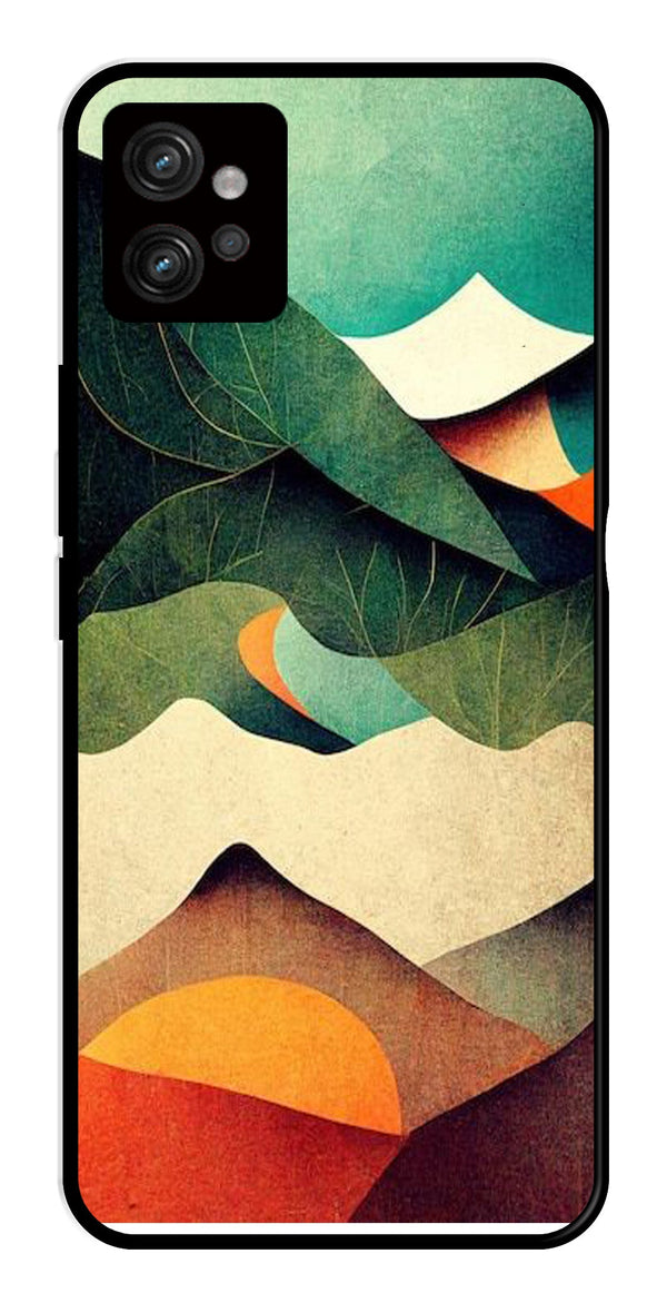 MultiColor Pattern Metal Mobile Case for Moto G32   (Design No -43)