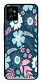 Flower Leaves Design Metal Mobile Case for Moto G32   (Design No -50)