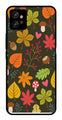 Leaves Design Metal Mobile Case for Moto G32   (Design No -51)