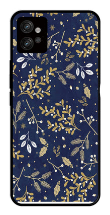 Floral Pattern  Metal Mobile Case for Moto G32