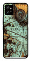 Map Design Metal Mobile Case for Moto G32   (Design No -54)