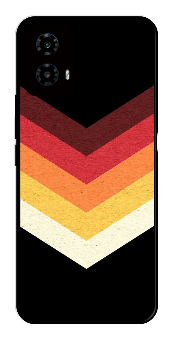 MultiColor Arrow Metal Mobile Case for Moto G34   (Design No -04)