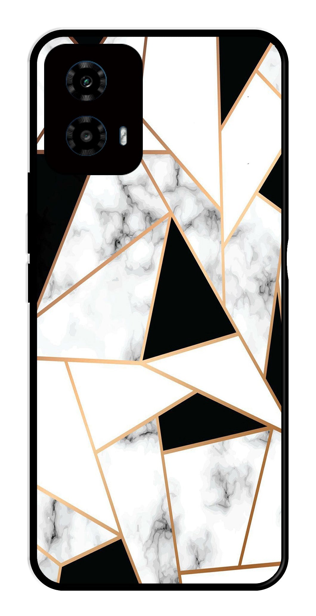 Marble Design2 Metal Mobile Case for Moto G34   (Design No -08)