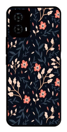 Floral Pattern Metal Mobile Case for Moto G34