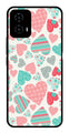 Hearts Pattern Metal Mobile Case for Moto G34   (Design No -22)