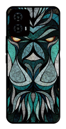Lion Pattern Metal Mobile Case for Moto G34