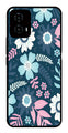 Flower Leaves Design Metal Mobile Case for Moto G34   (Design No -50)