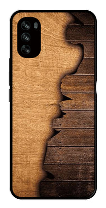 Wooden Design Metal Mobile Case for Moto G62