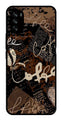 Coffee Pattern Metal Mobile Case for Moto G62   (Design No -37)