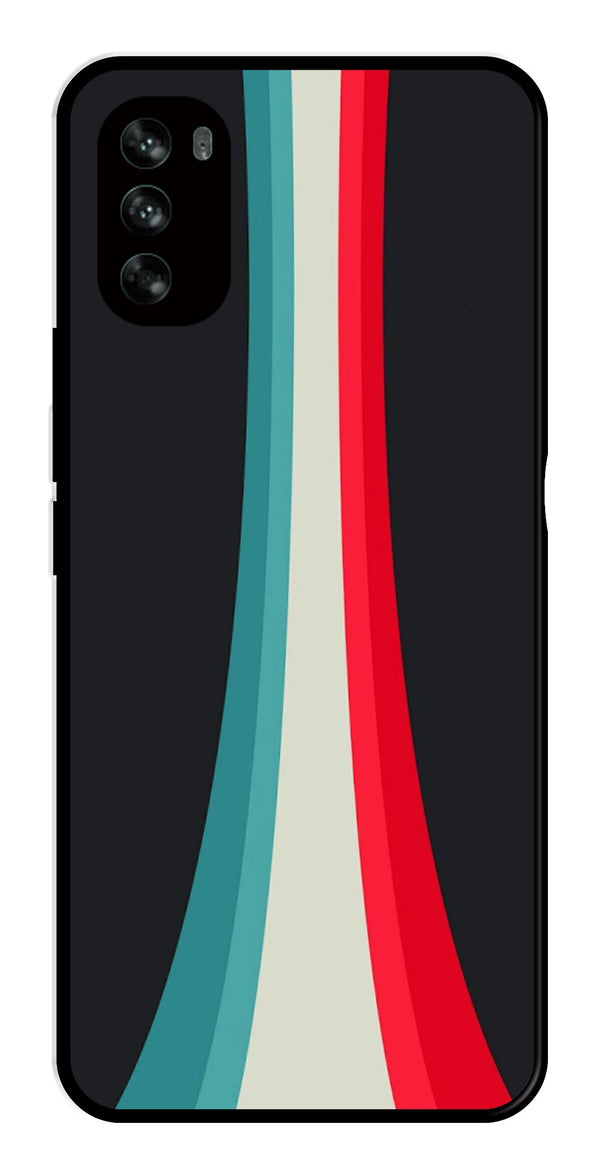 Modern Art Colorful Metal Mobile Case for Moto G62   (Design No -48)