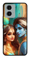 Lord Radha Krishna Metal Mobile Case for Moto G13 (Design No -01)