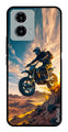 Bike Rider Metal Mobile Case for Moto G13 (Design No -59)