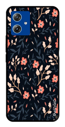 Floral Pattern Metal Mobile Case for Moto G14