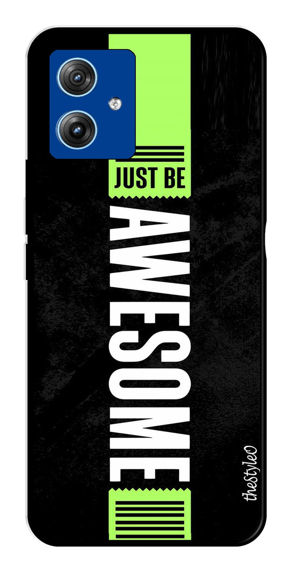 Alphabets Metal Mobile Case for Moto G14 (Design No -32)