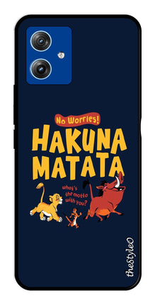 Hakuna Matata Metal Mobile Case for Moto G14