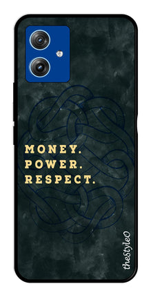 Money Power Respect Metal Mobile Case for Moto G14