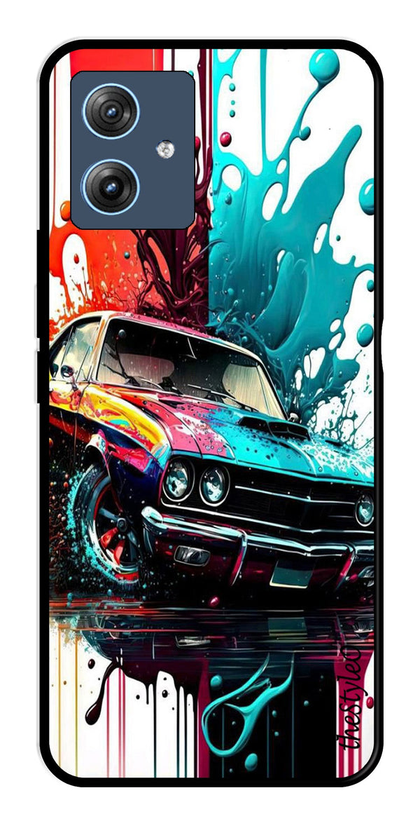 Marble Design Metal Mobile Case for Moto G64 5G (Design No -28)
