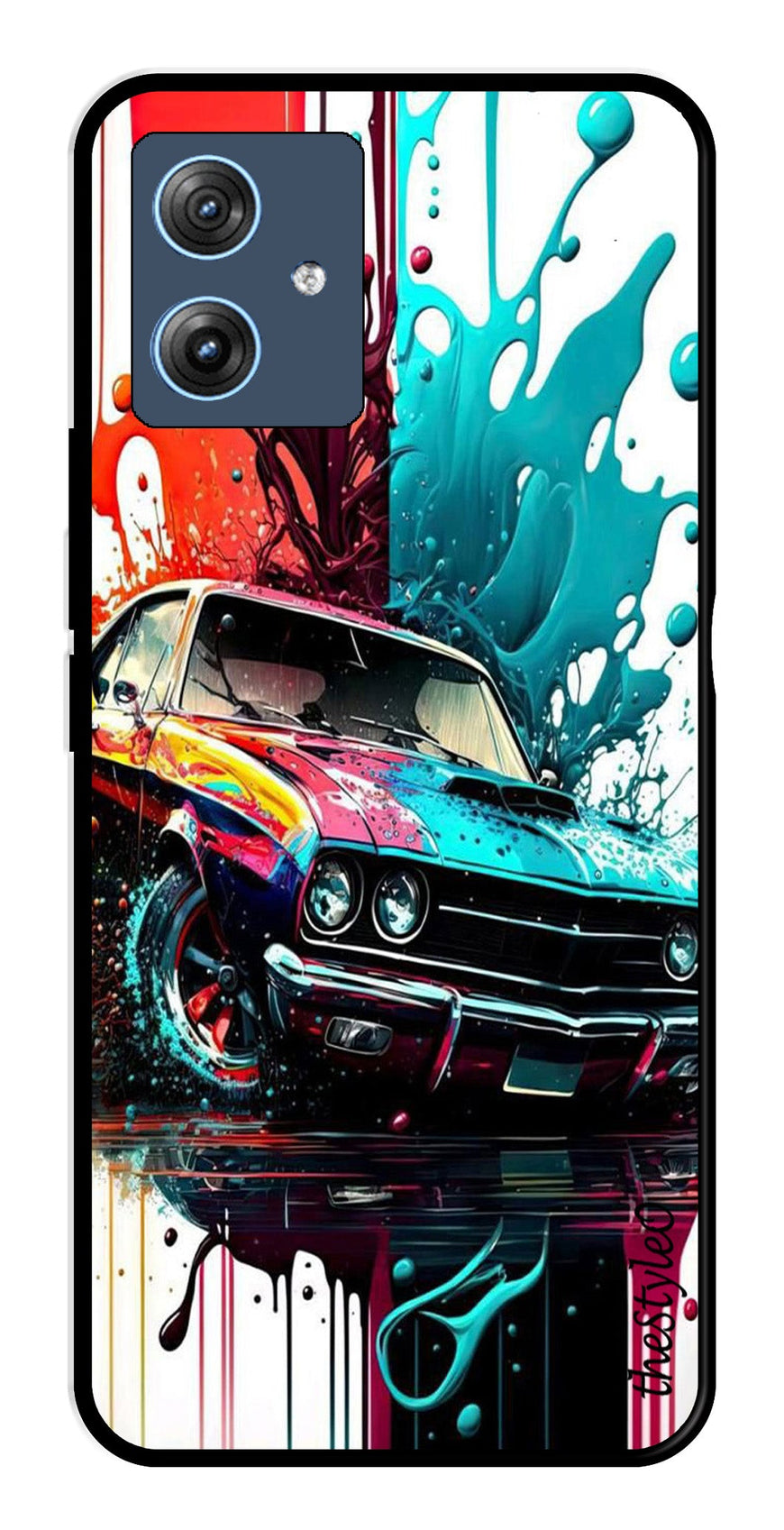 Marble Design Metal Mobile Case for Moto G64 5G (Design No -28)