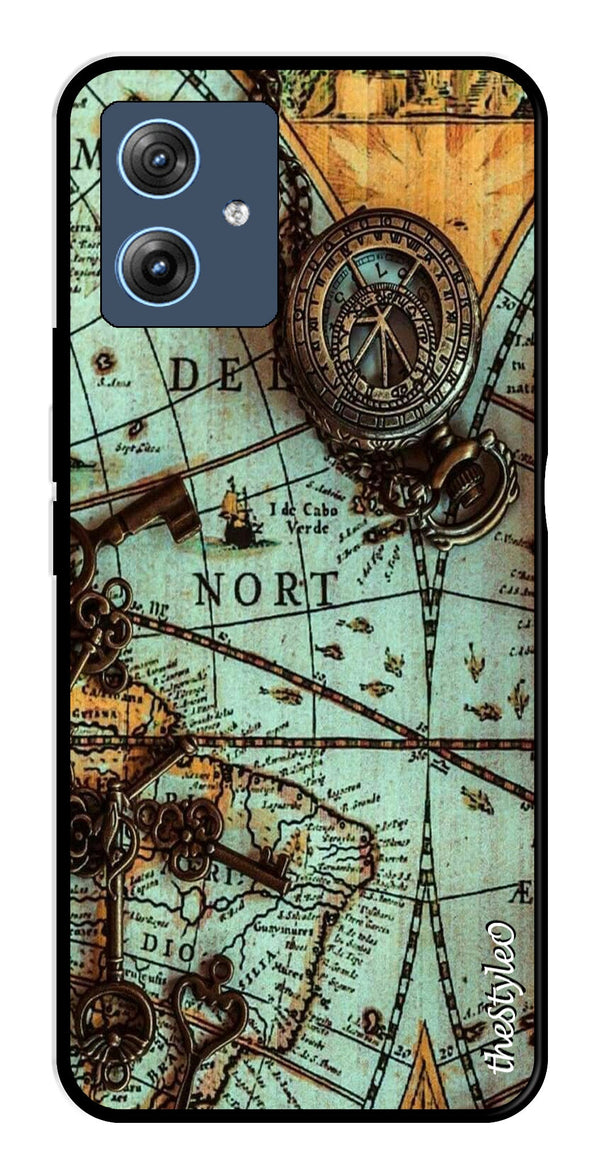 Marble Design Metal Mobile Case for Moto G64 5G (Design No -53)