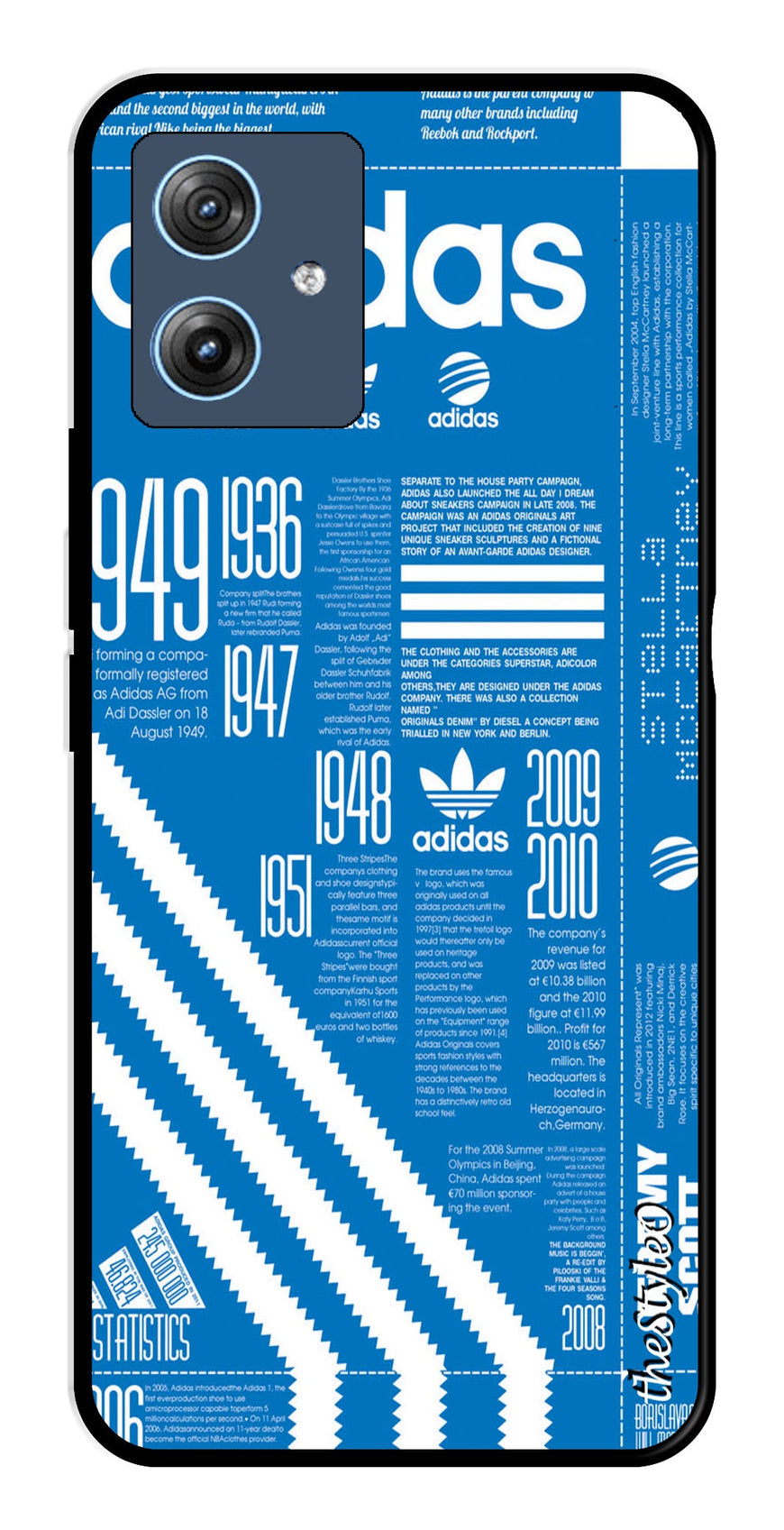 Adidas Design Metal Mobile Case for Moto G64 5G (Design No -58)