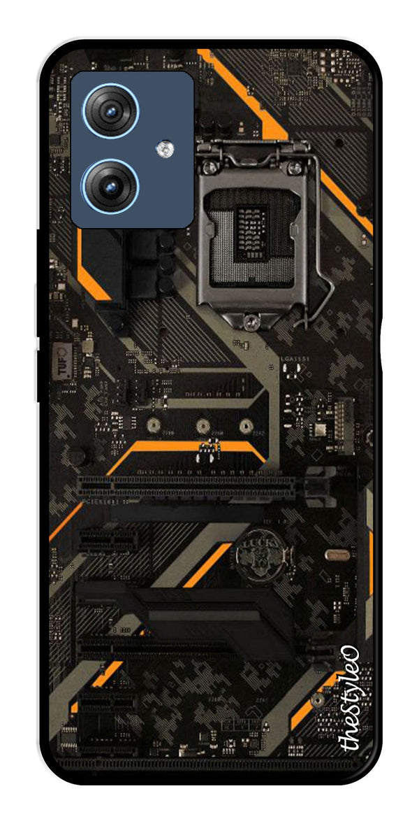 Circuit Design Metal Mobile Case for Moto G64 5G (Design No -63)
