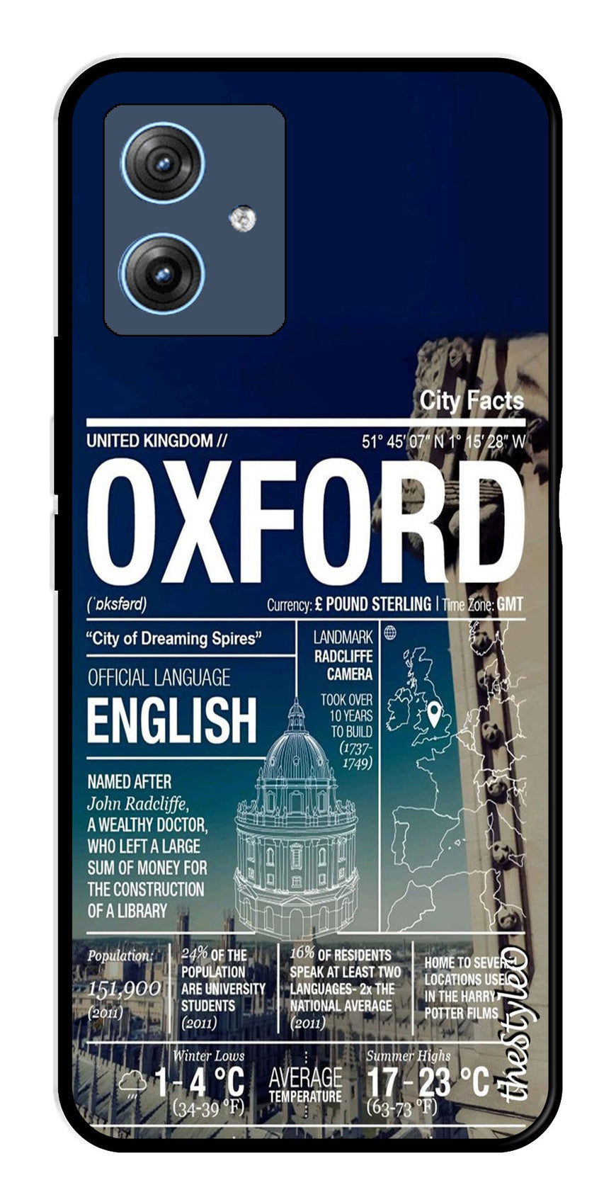 Oxford Metal Mobile Case for Moto G64 5G (Design No -70)