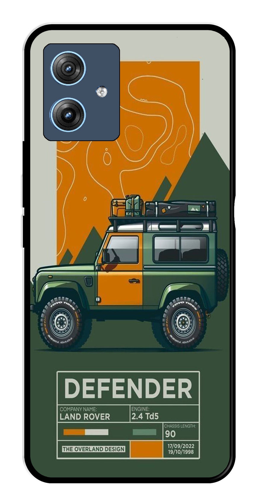 Defender Metal Mobile Case for Moto G64 5G (Design No -72)
