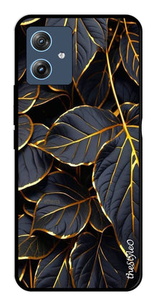 Gold Leaf Metal Mobile Case for Moto G64 5G